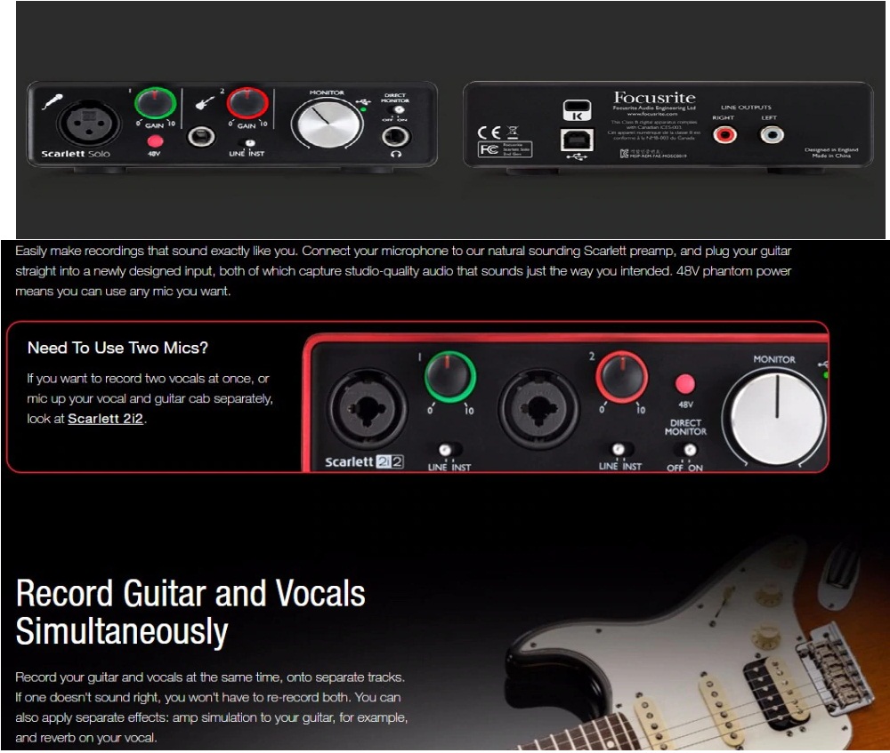 Focusrite Scarlett Solo Studio Pack - Interface - Headphones - Mic
