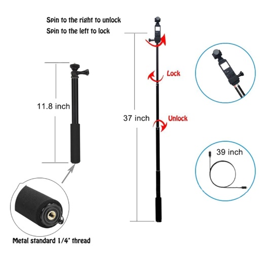 Selfie Stick Ring Fill Light For Osmo Pocket