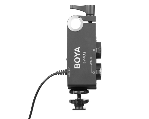 BOYA by-MA2 Dual-Channel XLR Audio Mixer with 6.35mm Input 3.5mm Jack