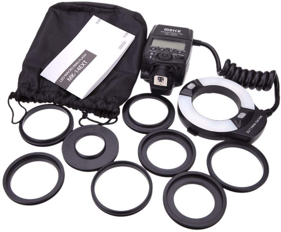 Meike MK-14EXT Macro TTL ring flash for Canon E-TTL