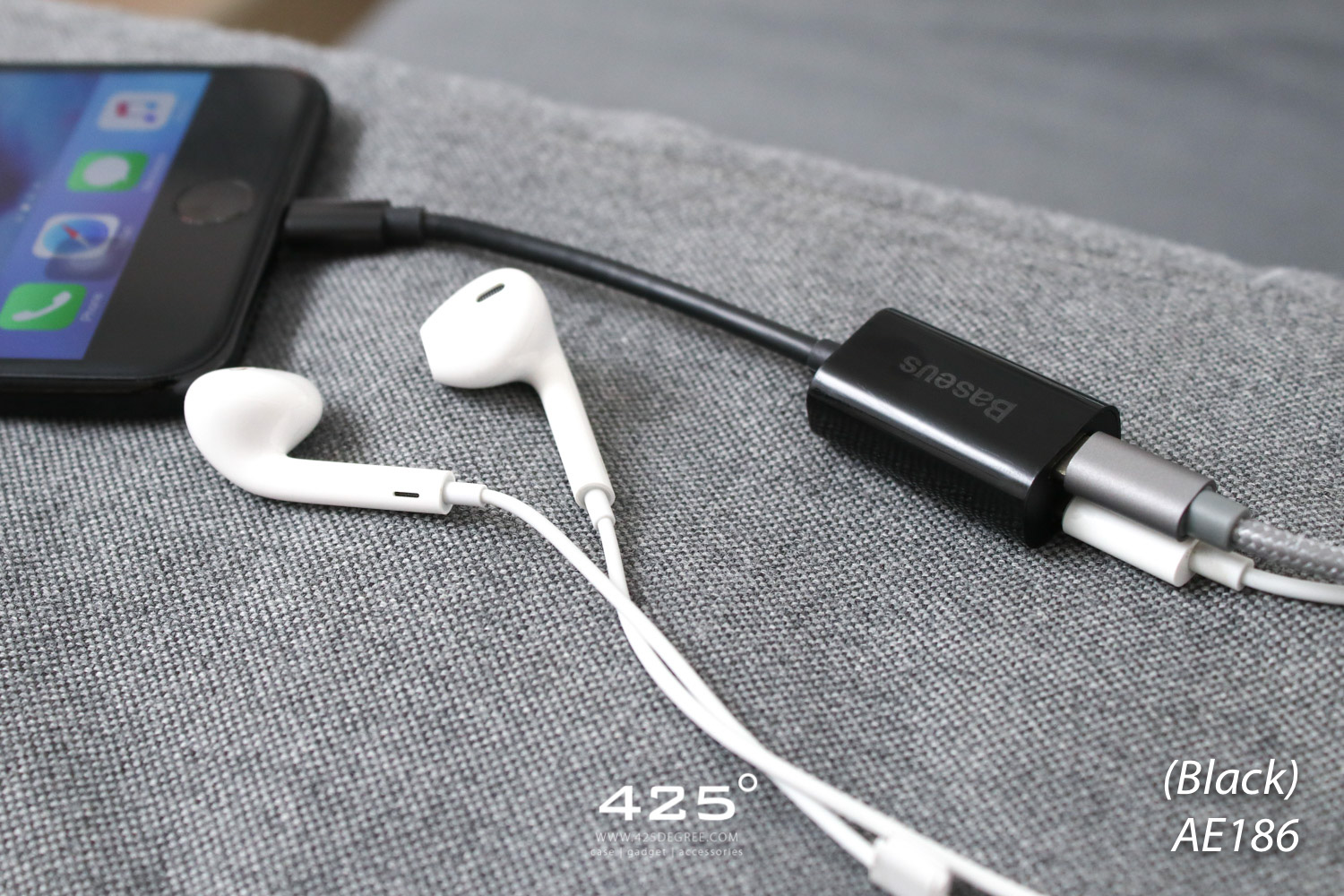 Baseus L36 2 in 1 Audio & Charger Socket Adapter Cable For iPhone