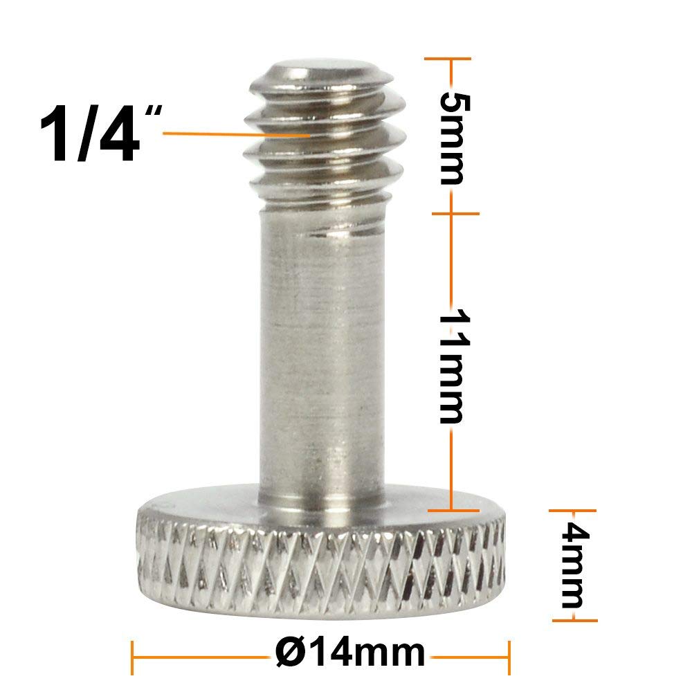 Camera Screw 1/4 Inch Quick Release Screw Tripod Plate Mount Screw