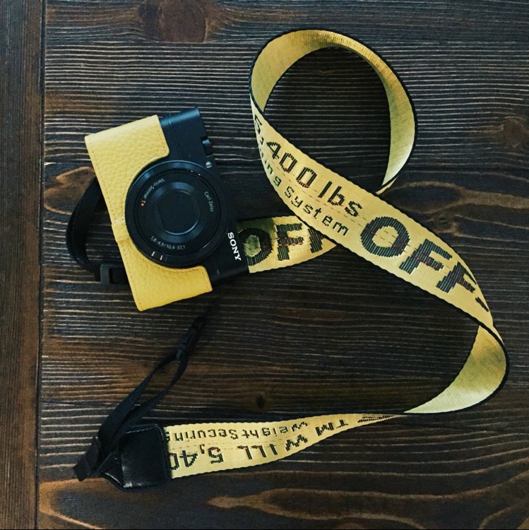 Off White Neoprene Neck Strap for cameras