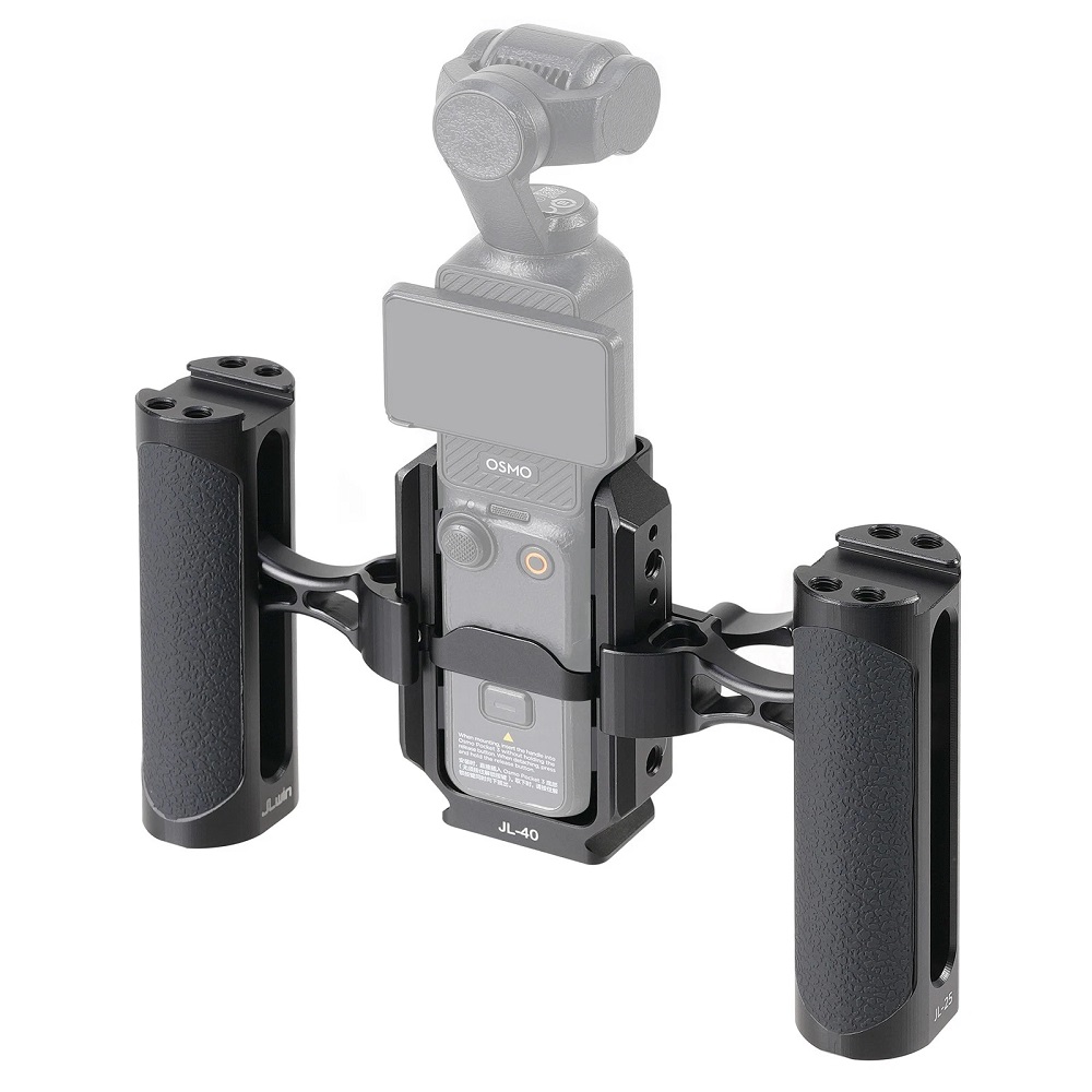 Camera Video Cage & Dual NATO Side Handle Kit for DJI Osmo Pocket 3/4 Vlogging