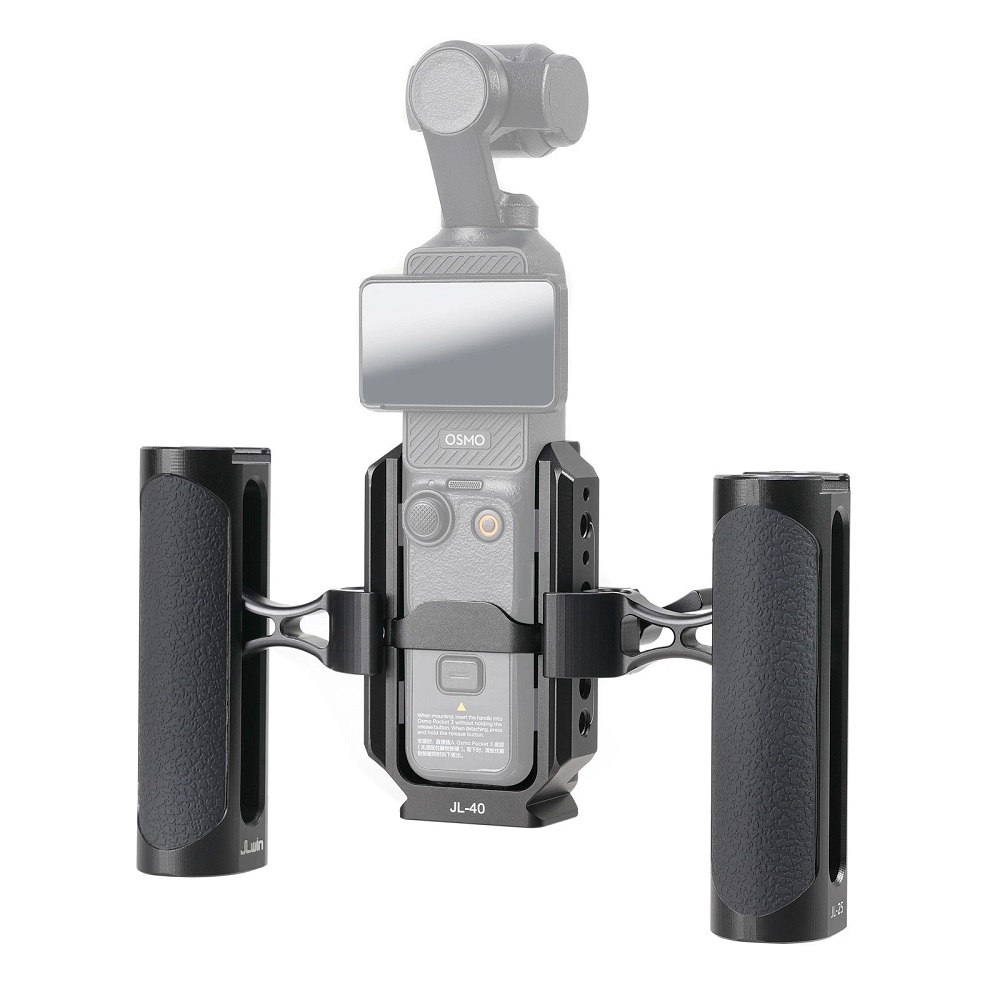 Camera Video Cage & Dual NATO Side Handle Kit for DJI Osmo Pocket 3/4 Vlogging