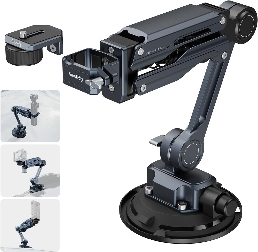 SmallRig mini Shock Absorber Arm for DJI Osmo Pocket 3/Action 6/5 Pro/4 for GoPro Hero13/12/11 for Insta360 X5/4/3