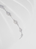 أسوارة فضة مطلية بالذهب الأبيض مرصعة بحجر الزركون الأبيض
