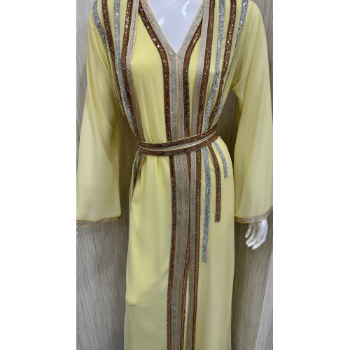 جلابية شيفون مغربي ✨ (عدة الوان )