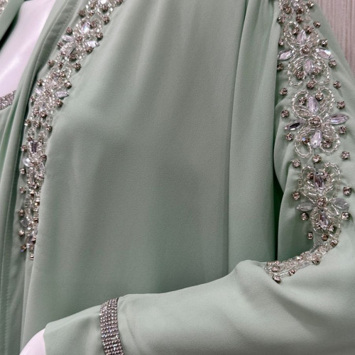 جلابية قطعتين تطريز يدوي✨ 