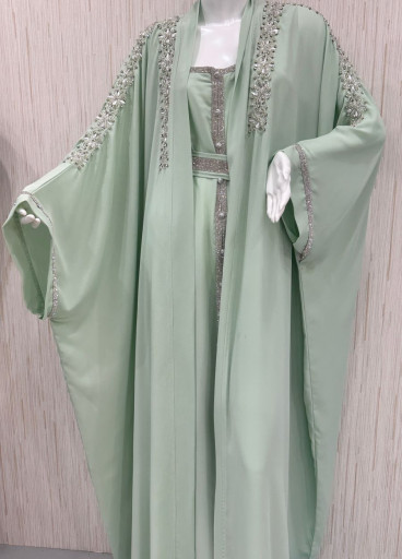 جلابية قطعتين تطريز يدوي✨ 