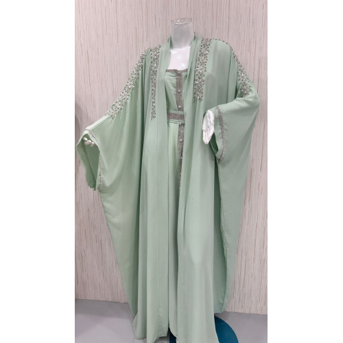 جلابية قطعتين تطريز يدوي✨ 