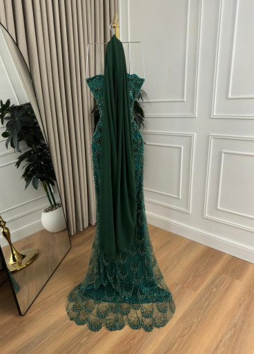 فستان Isabella مع شال جورجيت ✨