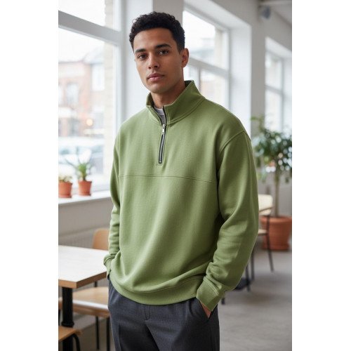 سويت شيرت رجالي بنصف سحاب – تصميم عصري