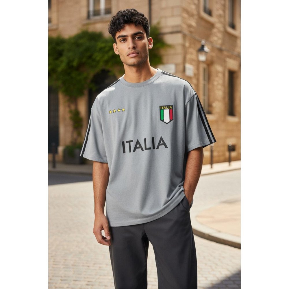 تيشيرت إيطاليا رياضي – قصّة أوفر سايز