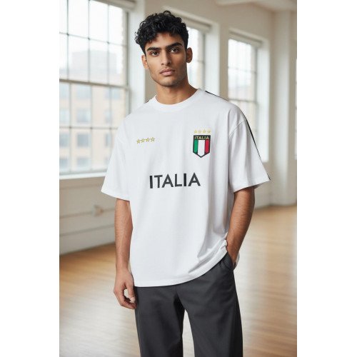 تيشيرت إيطاليا رياضي – قصّة أوفر سايز