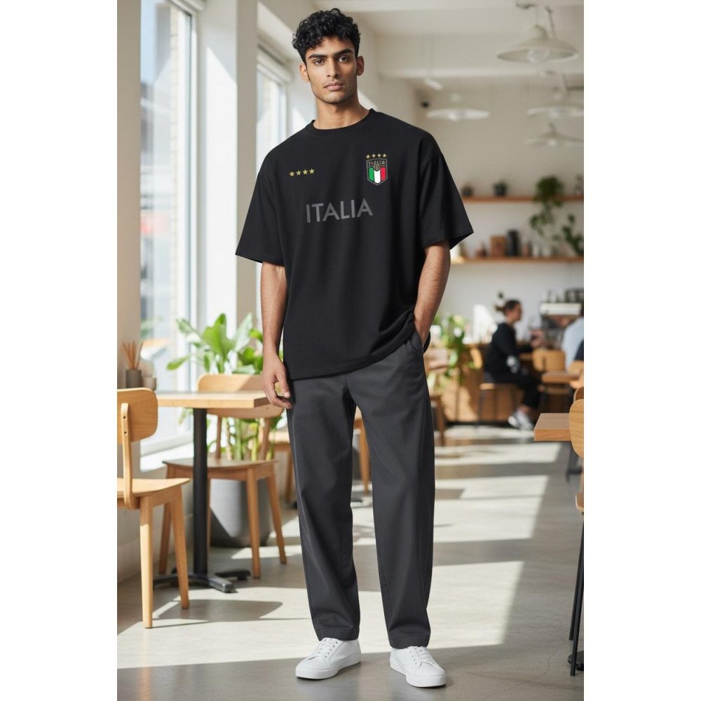 تيشيرت إيطاليا رياضي – قصّة أوفر سايز