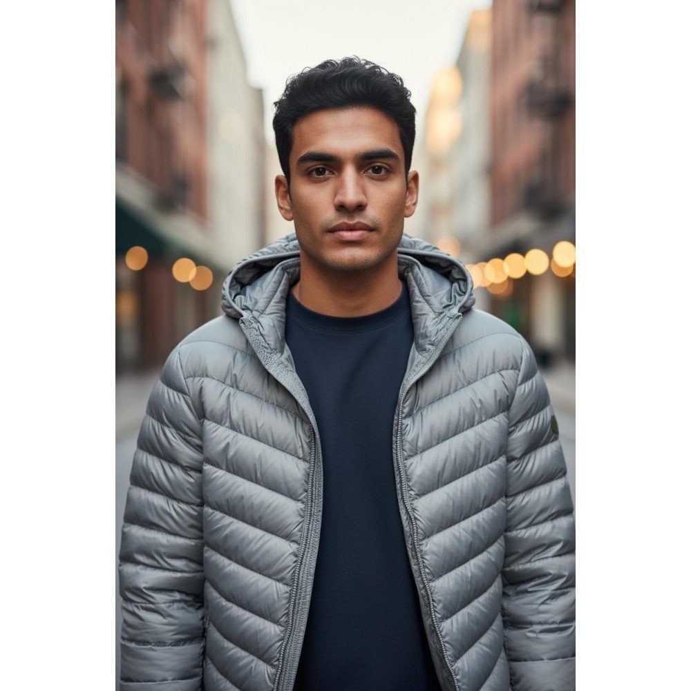 جاكيت بمب رجالي مبطن بغطاء رأس جاكيت بمب رجالي مبطن بغطاء رأس