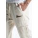 Trousers - Beige /Brawn 