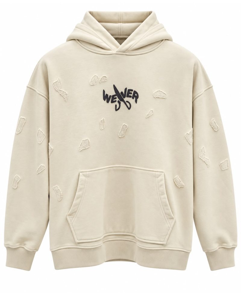 Slotted hoodie - Creamy 06