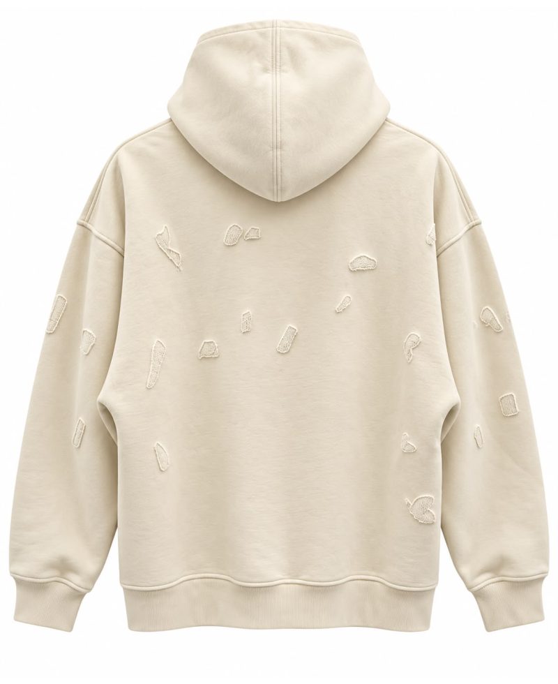 Slotted hoodie - Creamy 06