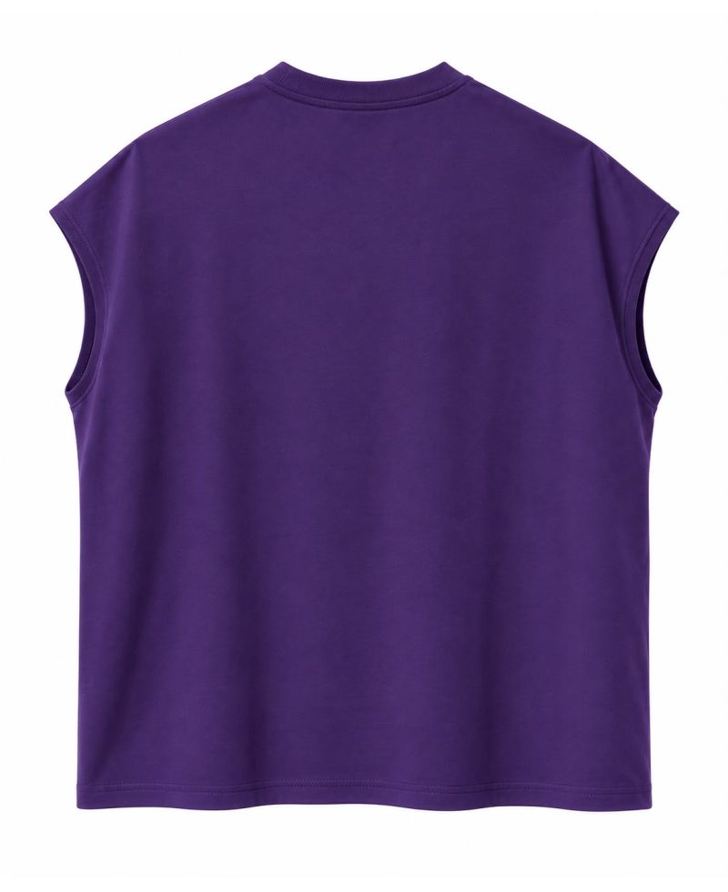 Short Sleeve Over Sized T-shirt - Purple