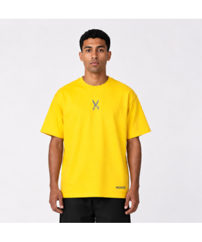 Plain T-shirt with zigzag logo - Yellow Plain T-shirt with zigzag logo - Yellow
