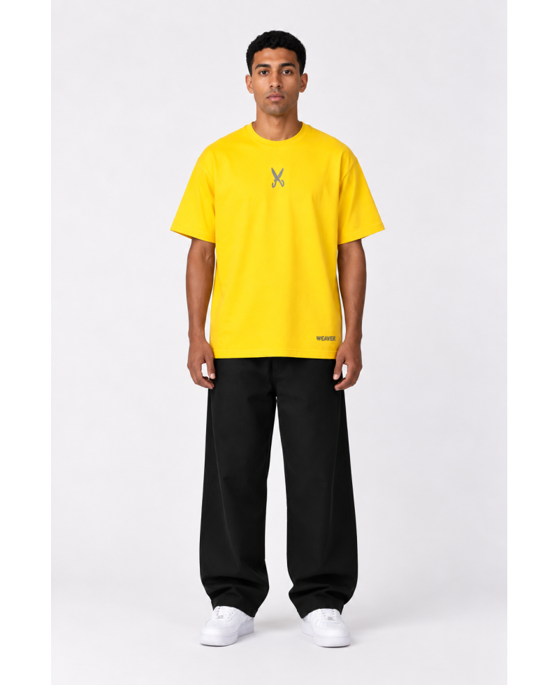 Plain T-shirt with zigzag logo - Yellow