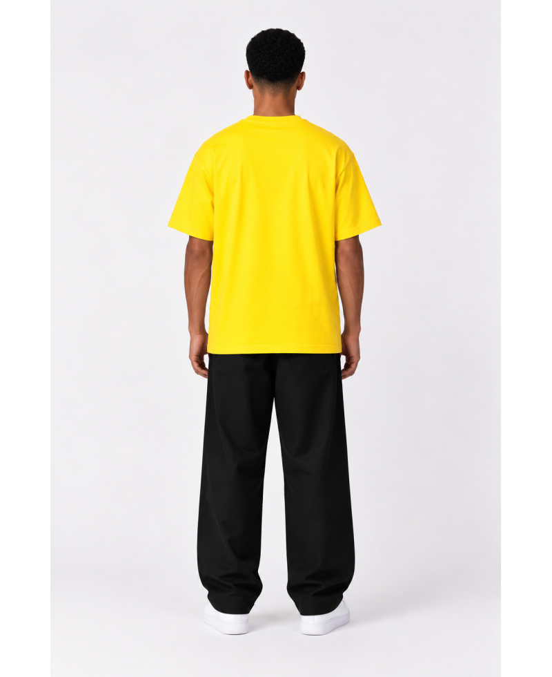 Plain T-shirt with zigzag logo - Yellow