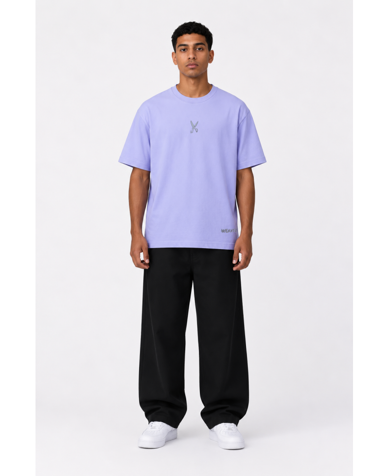 Plain T-shirt with zigzag logo - Light Purple Plain T-shirt with zigzag logo - Light Purple