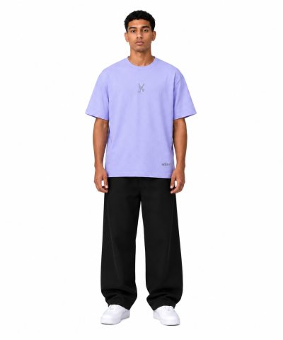 Plain T-shirt with zigzag logo - Light Purple