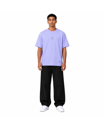 Plain T-shirt with zigzag logo - Light Purple