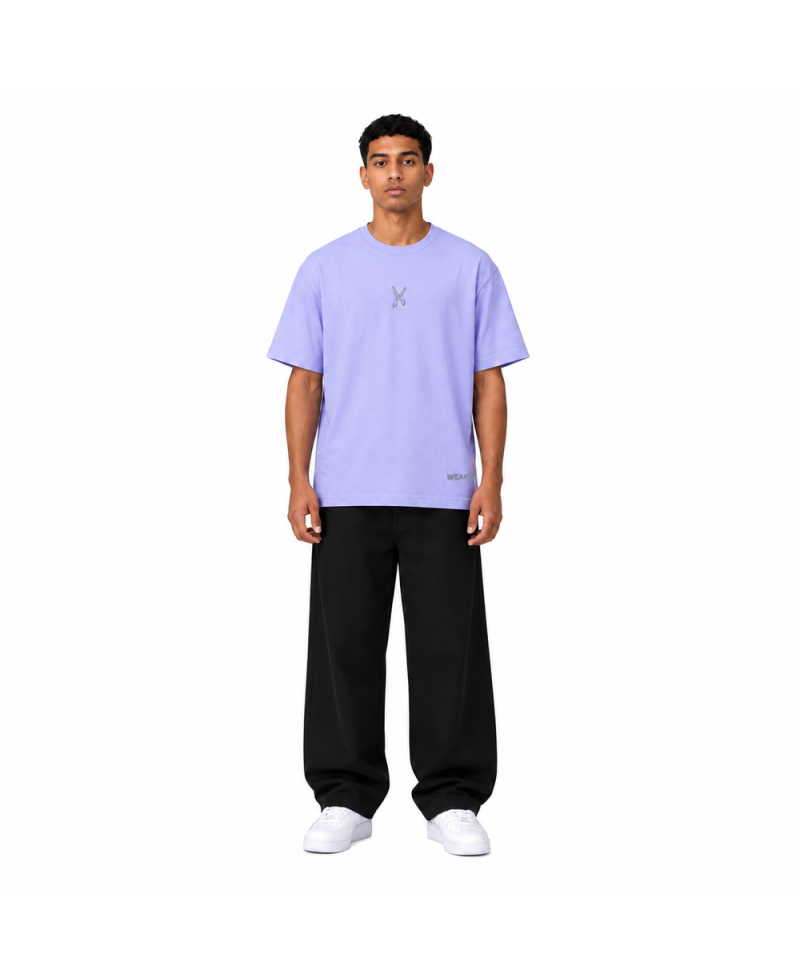 Plain T-shirt with zigzag logo - Light Purple Plain T-shirt with zigzag logo - Light Purple