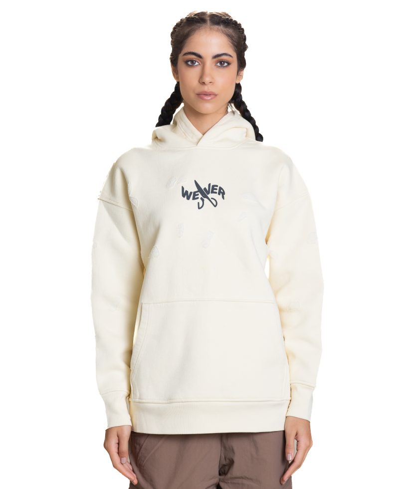 Slotted hoodie - Creamy 06
