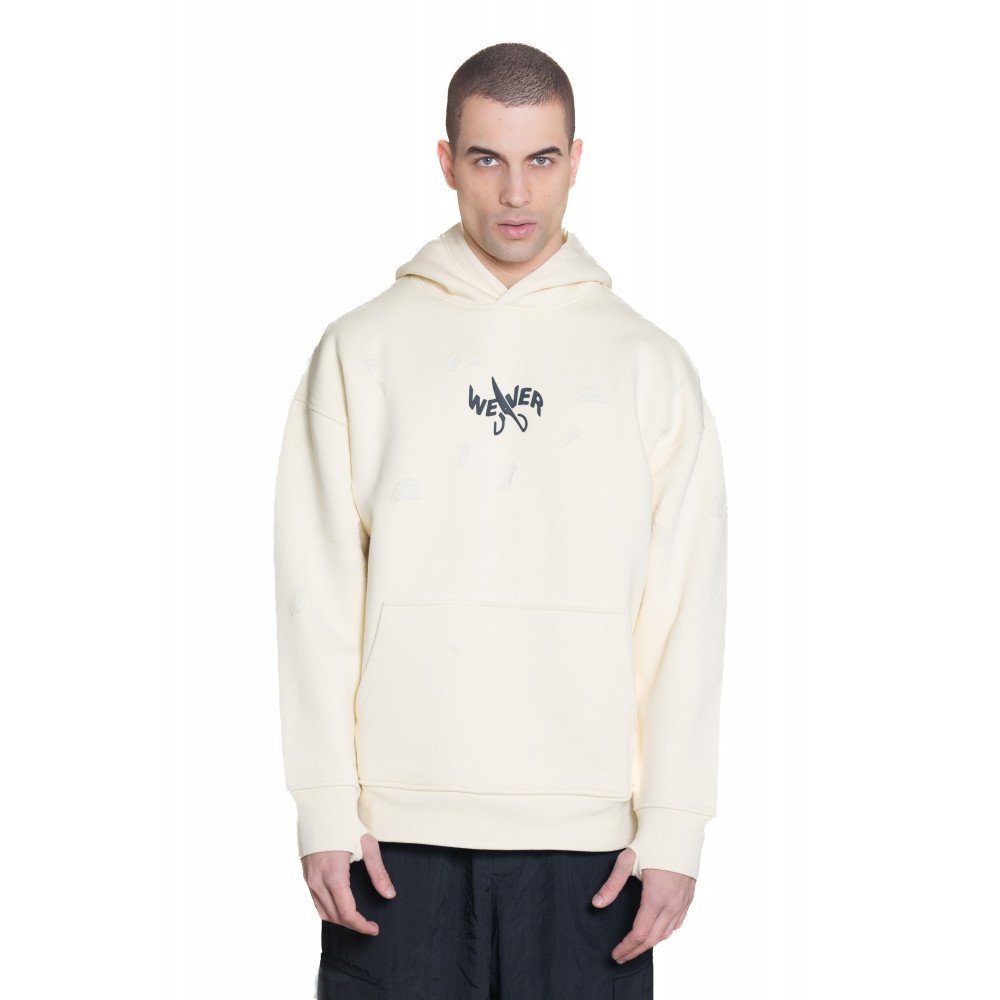 Slotted hoodie - Creamy 06