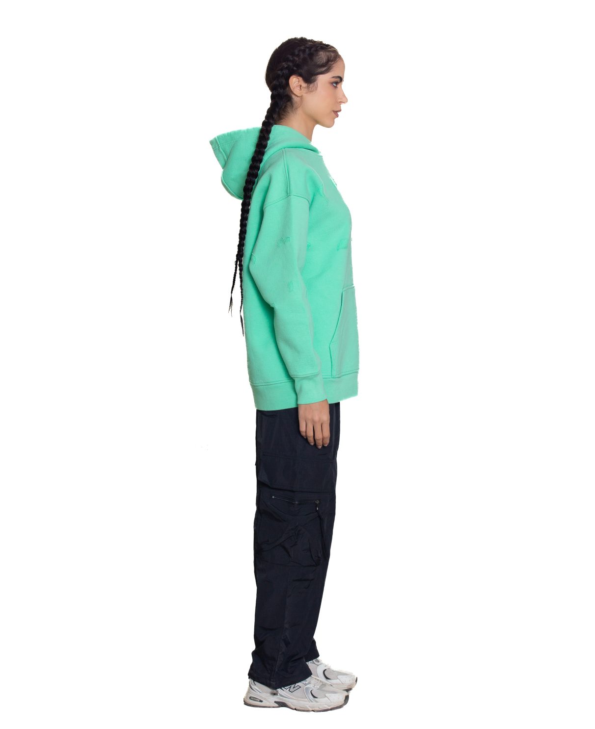 Slotted hoodie - Light green 09