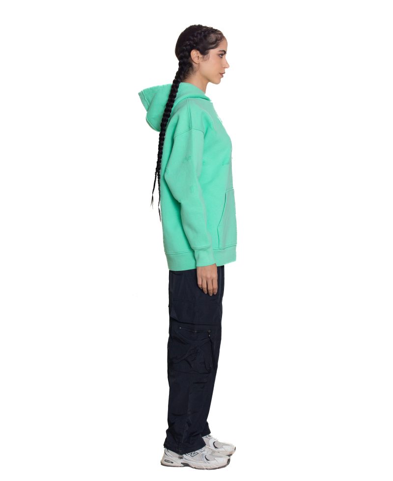 Slotted hoodie - Light green 09