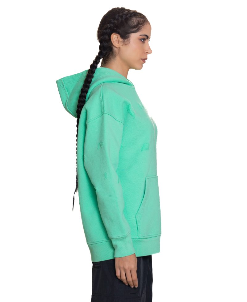 Slotted hoodie - Light green 09