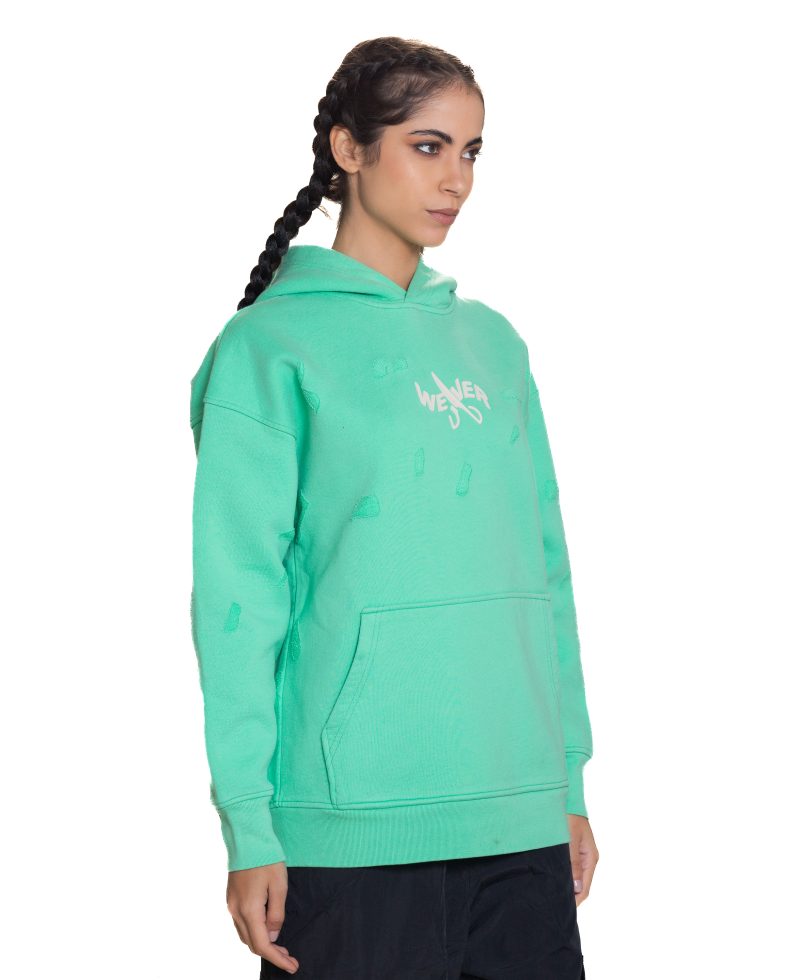 Slotted hoodie - Light green 09