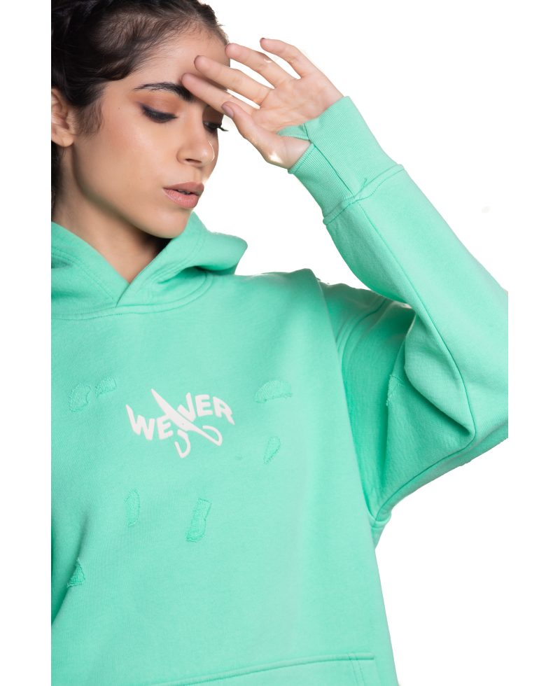 Slotted hoodie - Light green 09