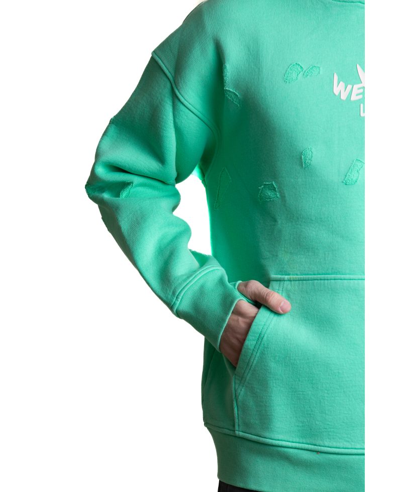 Slotted hoodie - Light green 09