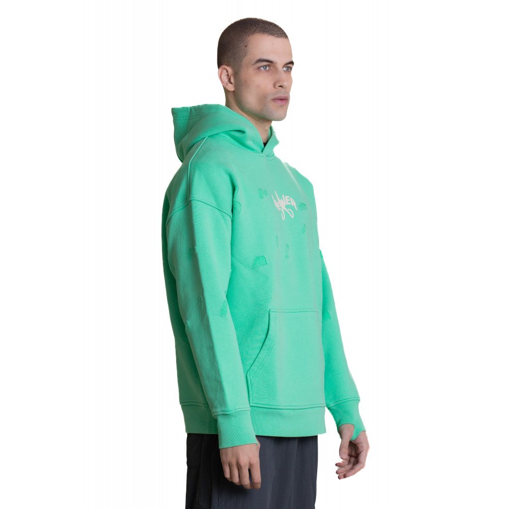 Slotted hoodie - Light green 09