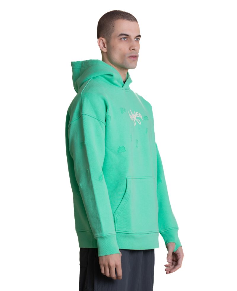 Slotted hoodie - Light green 09