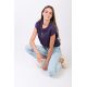 Short Sleeve Over Sized T-shirt - Purple