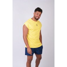 Short Sleeve Over Sized T-shirt - Yellow / Black