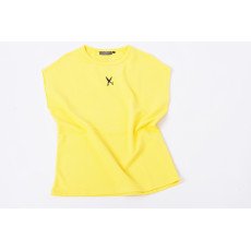 Short Sleeve Over Sized T-shirt - Yellow / Black