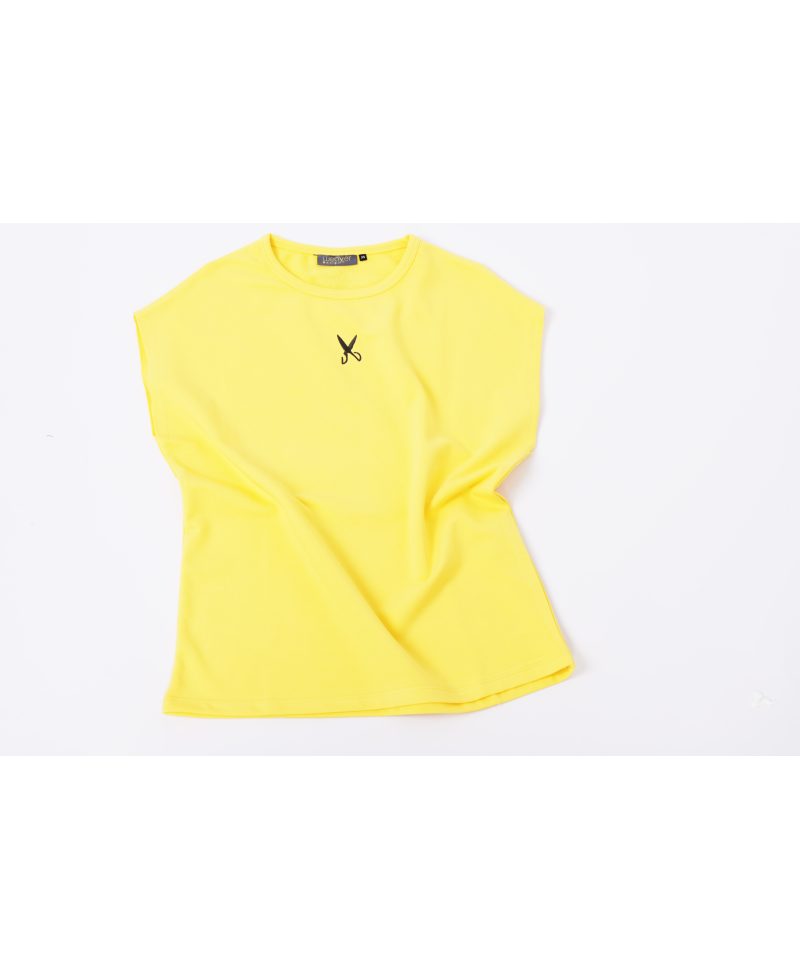 Short Sleeve Over Sized T-shirt - Yellow / Black