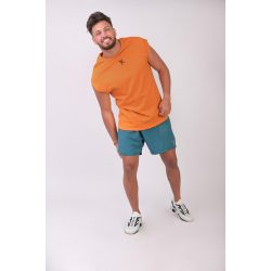 Short Sleeve Over Sized T-shirt - Orange