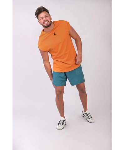 Short Sleeve Over Sized T-shirt - Orange