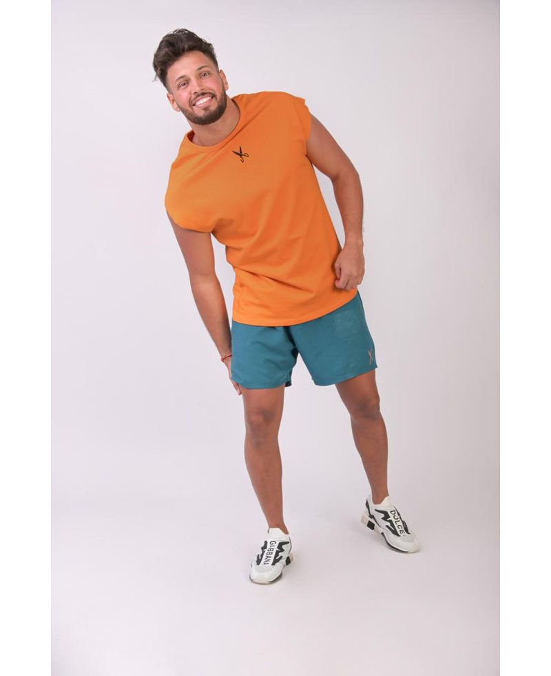 Short Sleeve Over Sized T-shirt - Orange Short Sleeve Over Sized T-shirt - Orange