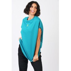 Short Sleeve Over Sized T-shirt - Petrol blue